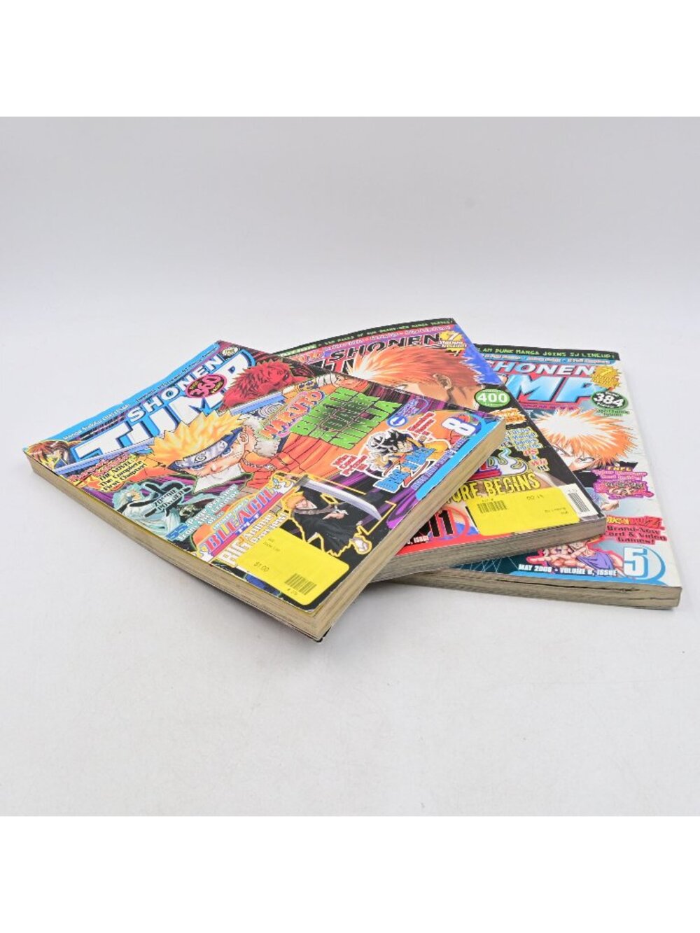 Shonen Jump Anime Manga Comic Book Lot of 3 Naruto Dragon Ball Z Bleach No Card
